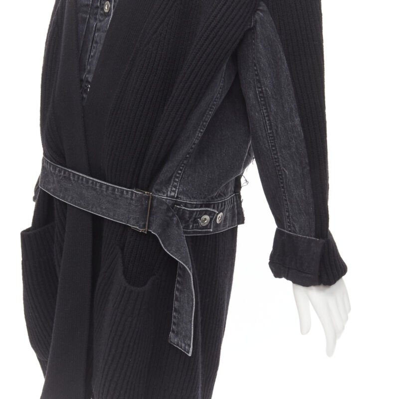 Sacai Reconstructed Denim Coat - Back view