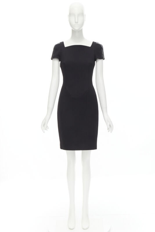 Versace Leather Seam Dress - Image 12