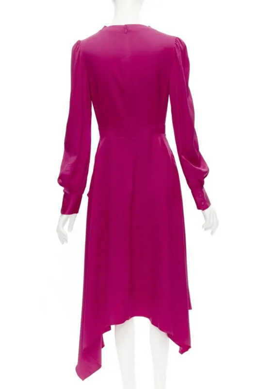 Alexander McQueen Pussy Bow Dress Pink Silk Very good - Box View