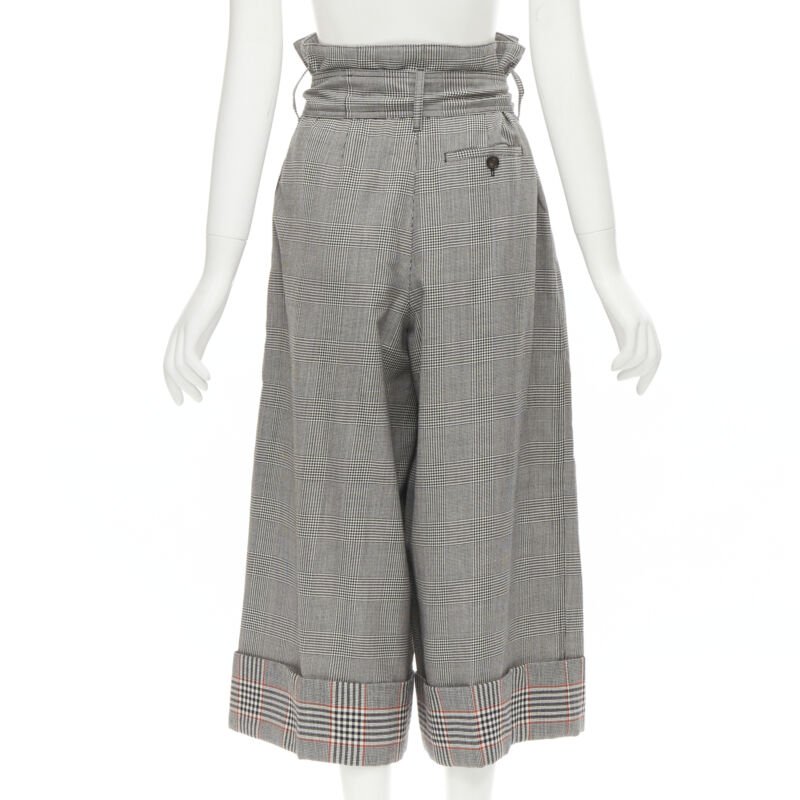 Alexander Mcqueen Paperbag Checked Pants - Side view