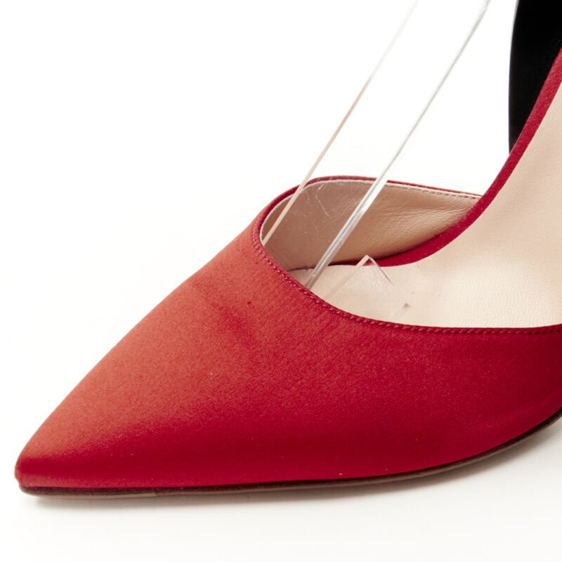Monse Red Satin Pumps - Detail 2