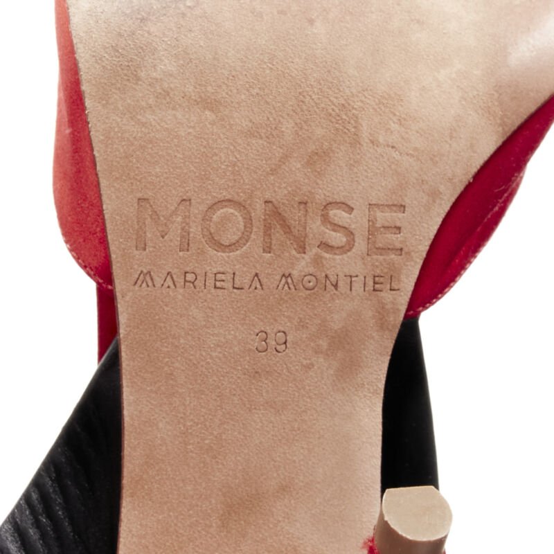Monse Red Satin Pumps - Image 12
