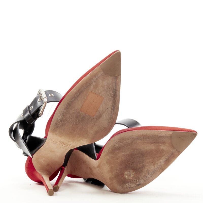 Monse Red Satin Pumps - Image 13