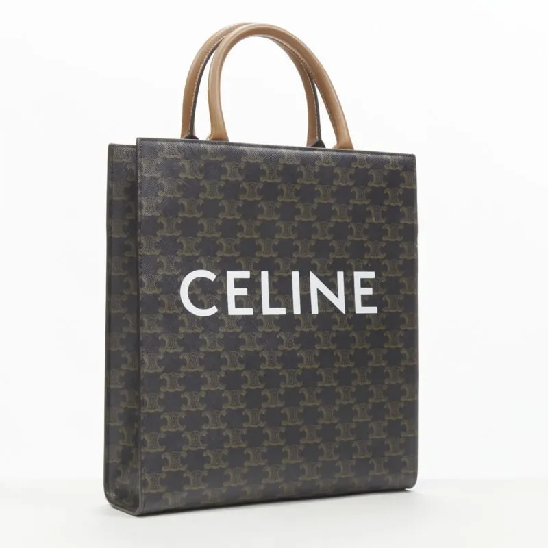Celine Rockstud Circle Bag Brown Canvas Never worn - Inside View