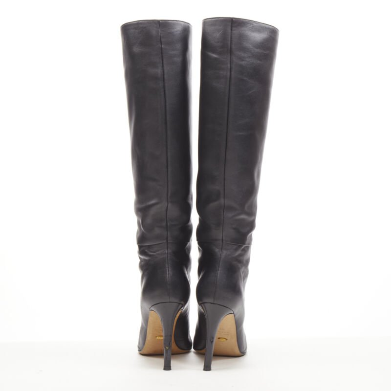 Sergio Rossi Monogram Kitten Heel Boots - Side view