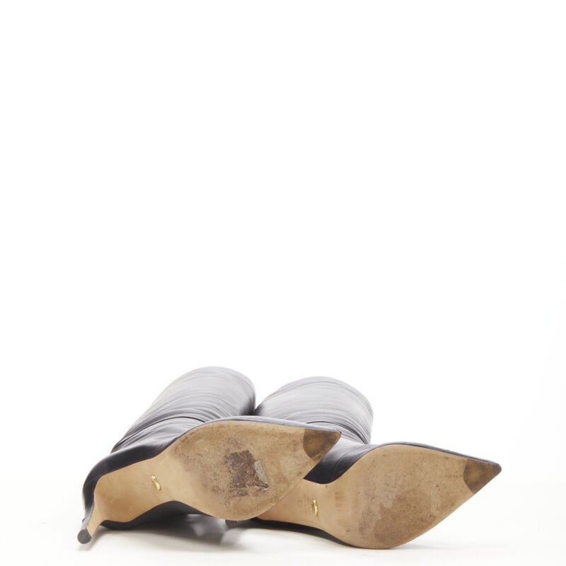 Sergio Rossi Monogram Kitten Heel Boots - Image 14