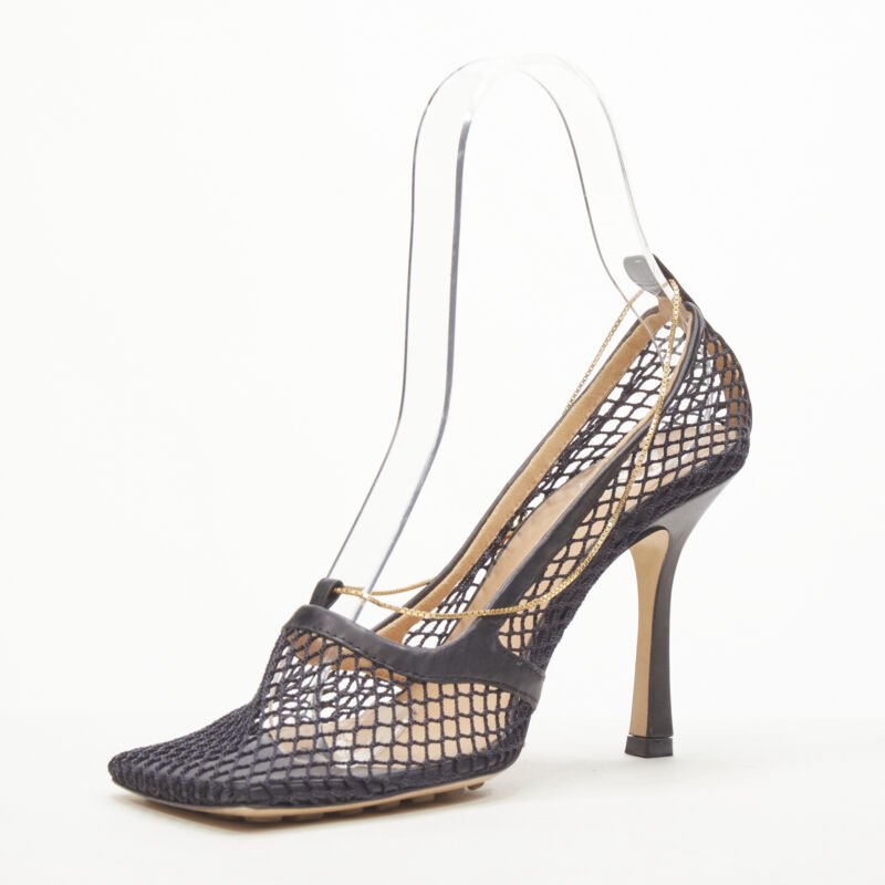 Bottega Veneta Gold Chain Heels - 4