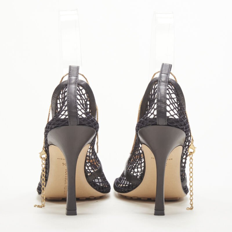 Bottega Veneta Gold Chain Heels - Side view