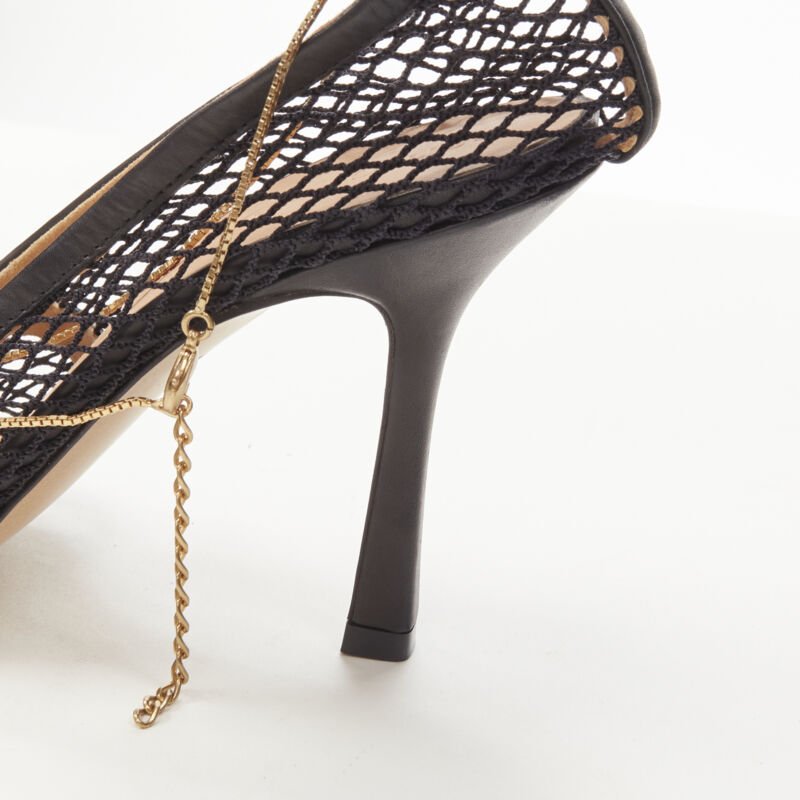 Bottega Veneta Gold Chain Heels - Image 10