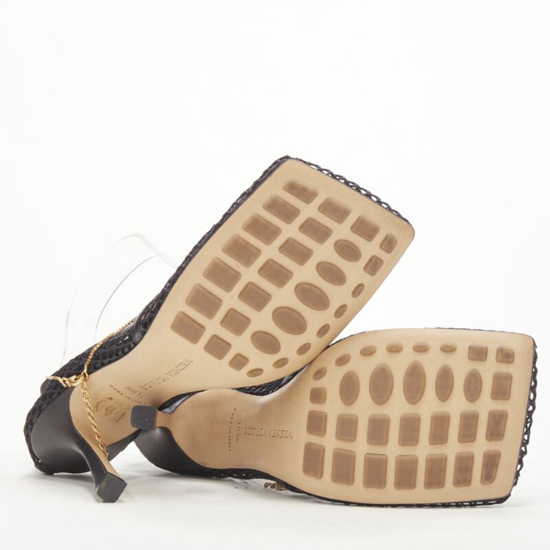 Bottega Veneta Gold Chain Heels - Image 13
