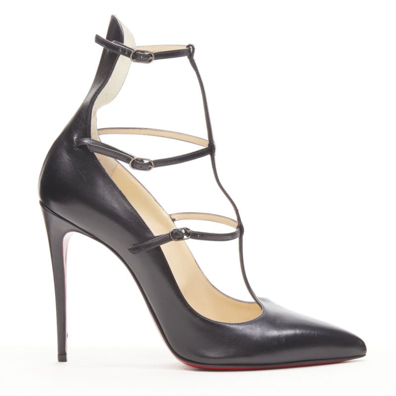 Christian Louboutin Caged Leather Pumps - Back view