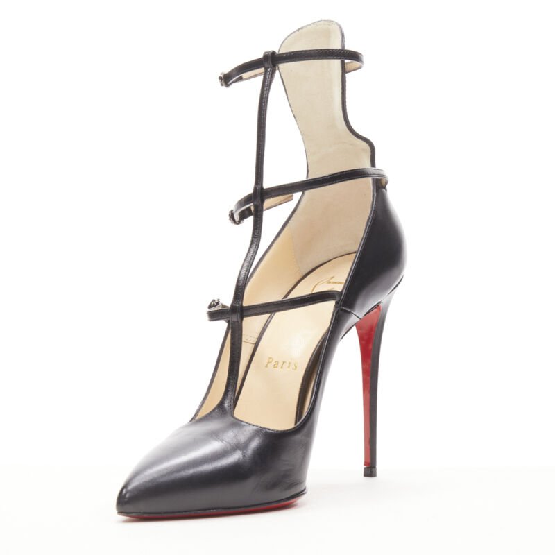 Christian Louboutin Caged Leather Pumps - 4
