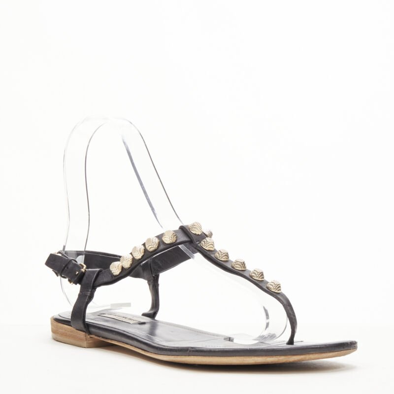 Balenciaga Cagole T-Strap Sandals - Image 6