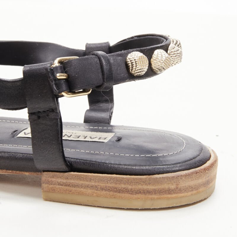 Balenciaga Cagole T-Strap Sandals - Image 10
