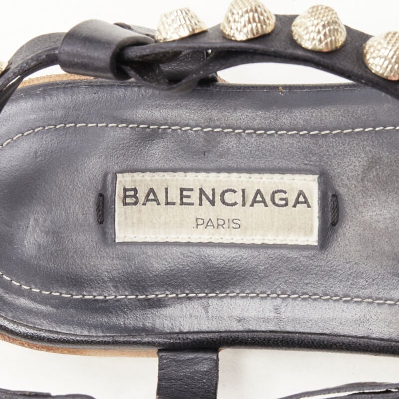 Balenciaga Cagole T-Strap Sandals - Image 12