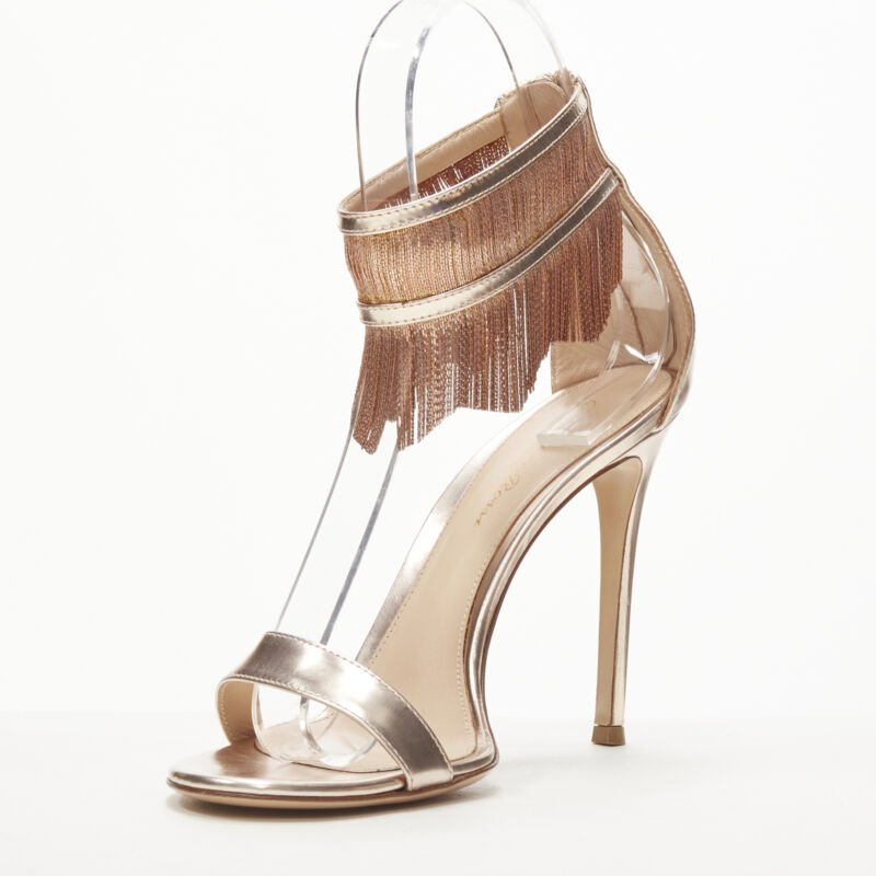Gianvito Rossi Fringe Strap Sandals - 4