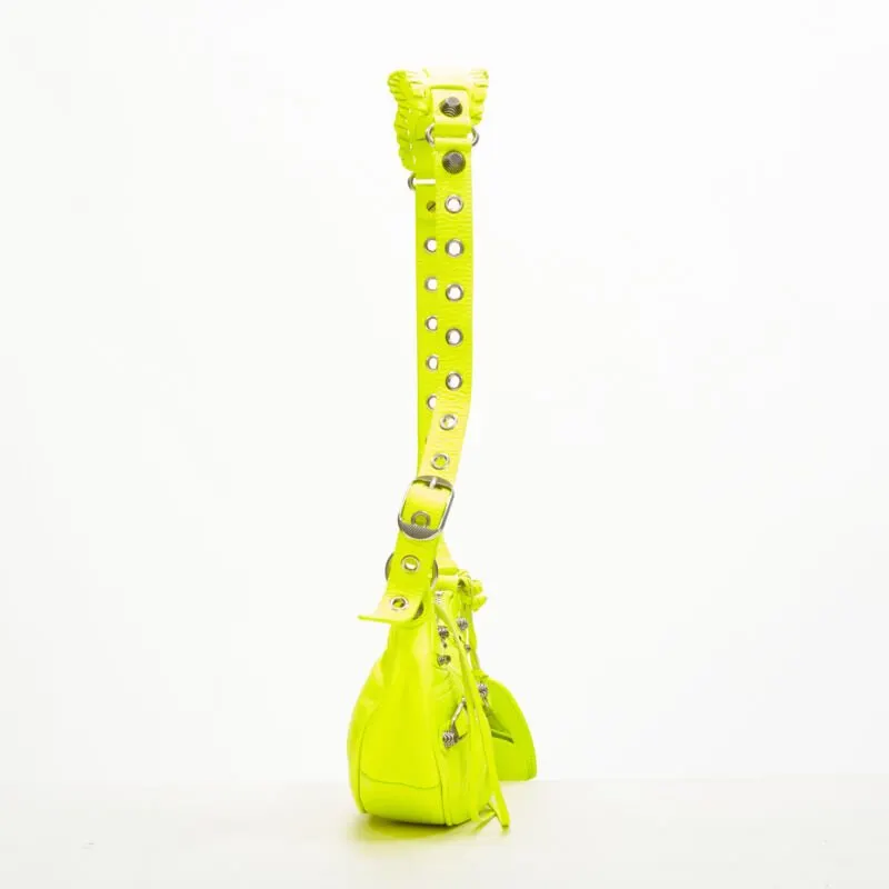 Balenciaga Cat Print Tote Bag Yellow Leather Never worn - Model View