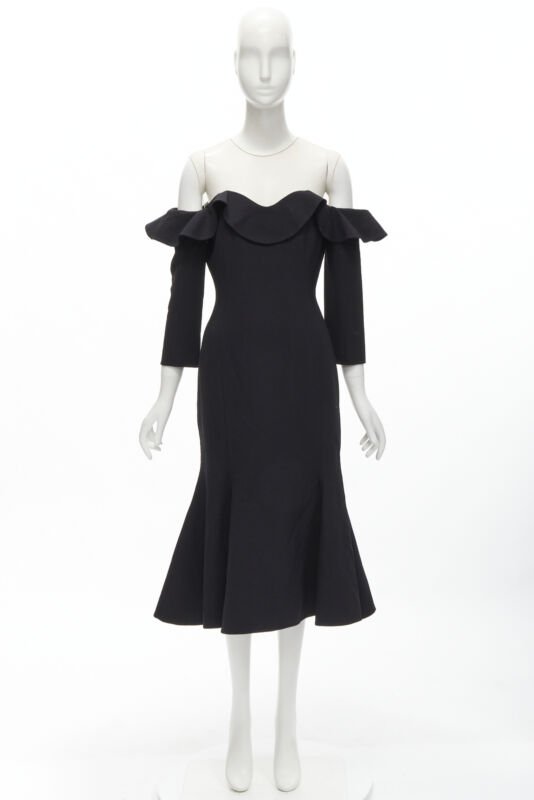 Oscar De La Renta Ruffle Flute Dress - Image 12
