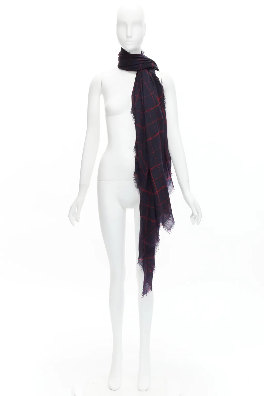 Chanel Quilt Print Scarf Black Wool Never worn - Back View