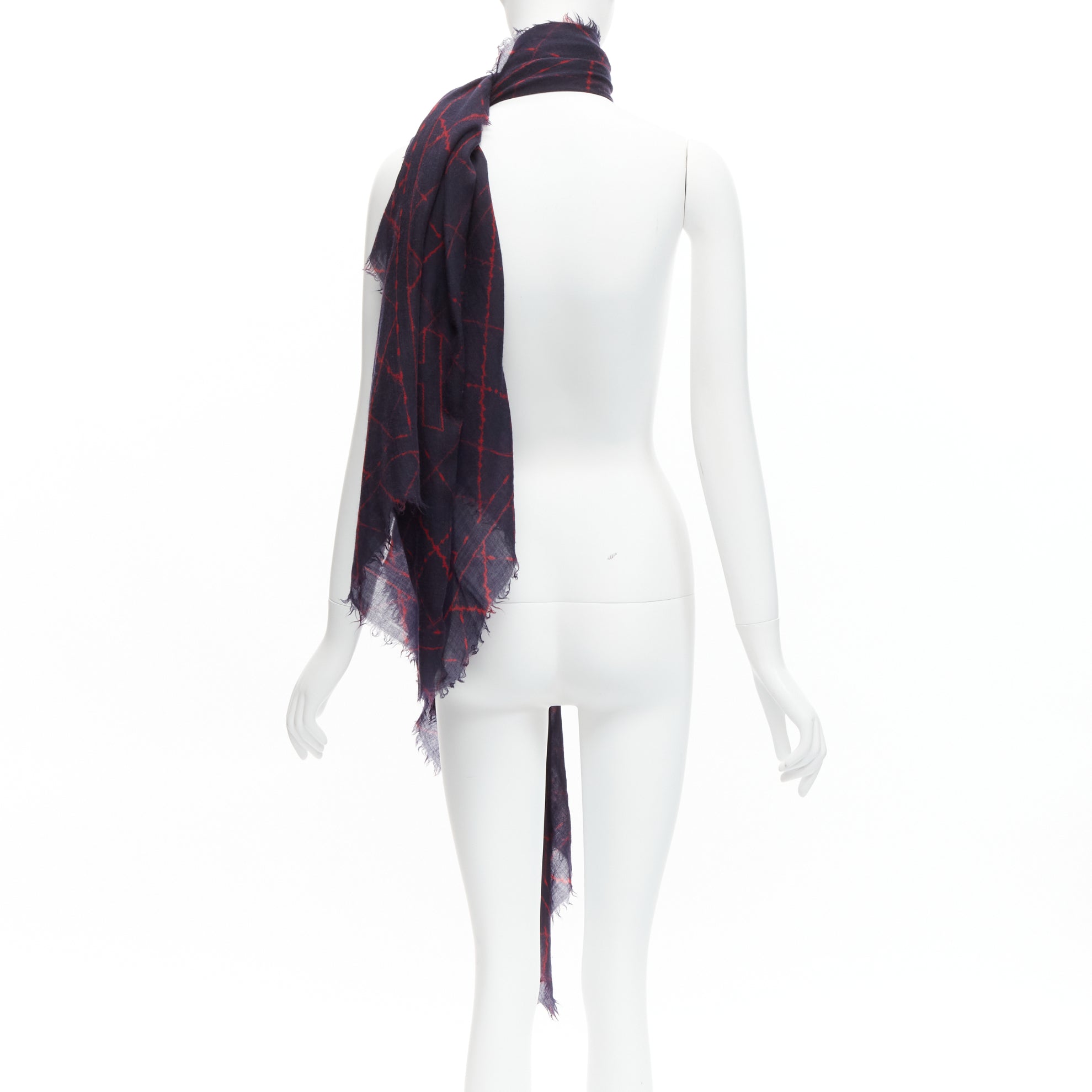 Chanel Quilt Print Scarf - Side view