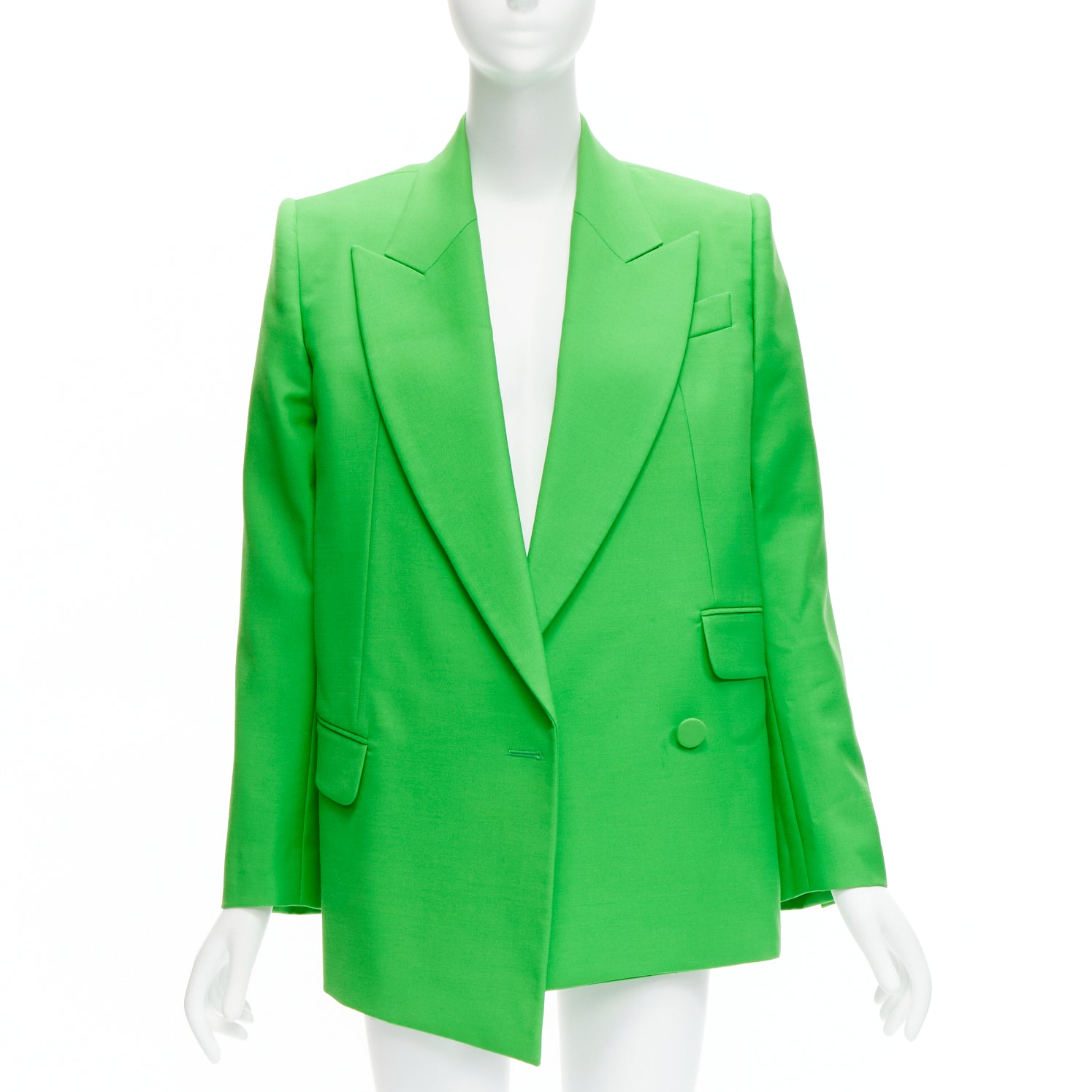 Alexander Mcqueen Green Wrap Blazer - Image 6