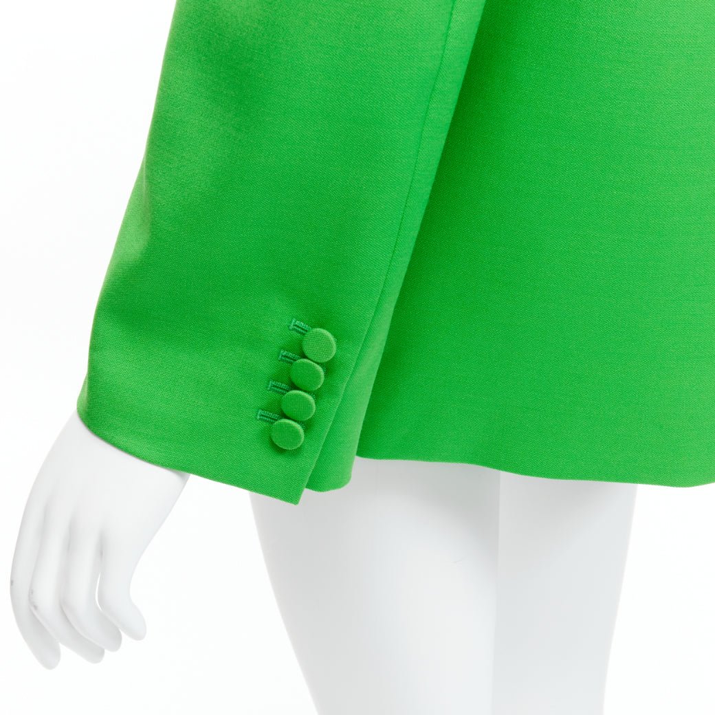 Alexander Mcqueen Green Wrap Blazer - Image 10