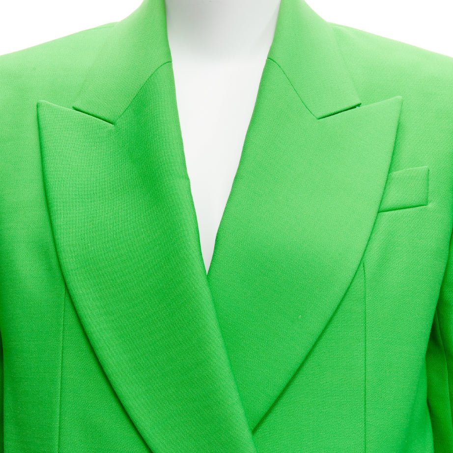 Alexander Mcqueen Green Wrap Blazer - Image 11