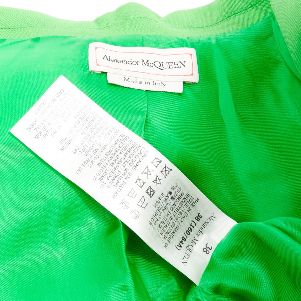 Alexander Mcqueen Green Wrap Blazer - Image 12