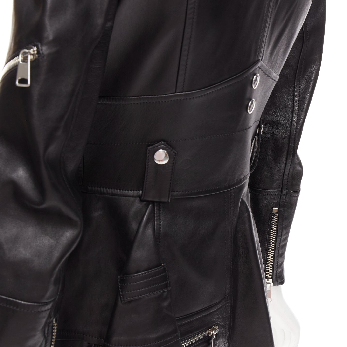 Alexander Mcqueen Black Zip Biker Jacket - Image 10