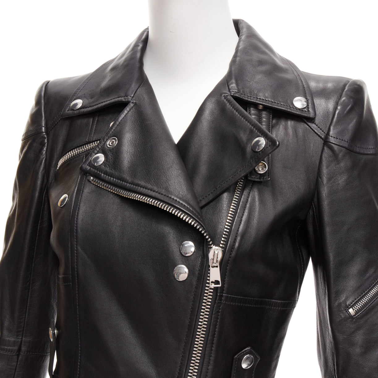 Alexander Mcqueen Black Zip Biker Jacket - Image 11