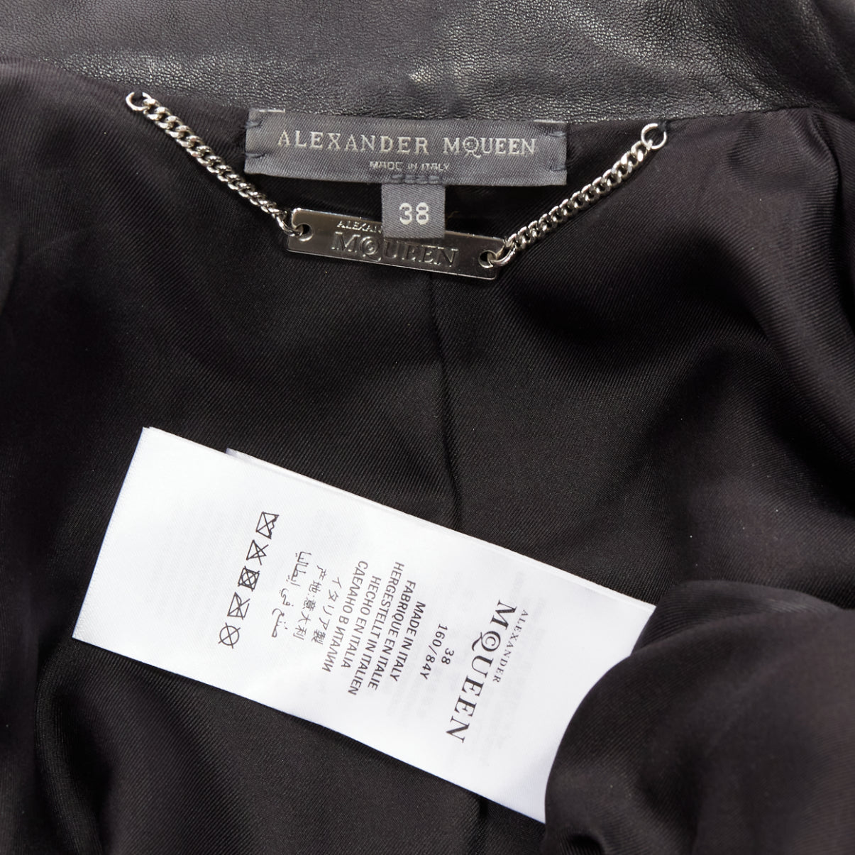 Alexander Mcqueen Black Zip Biker Jacket - Image 12