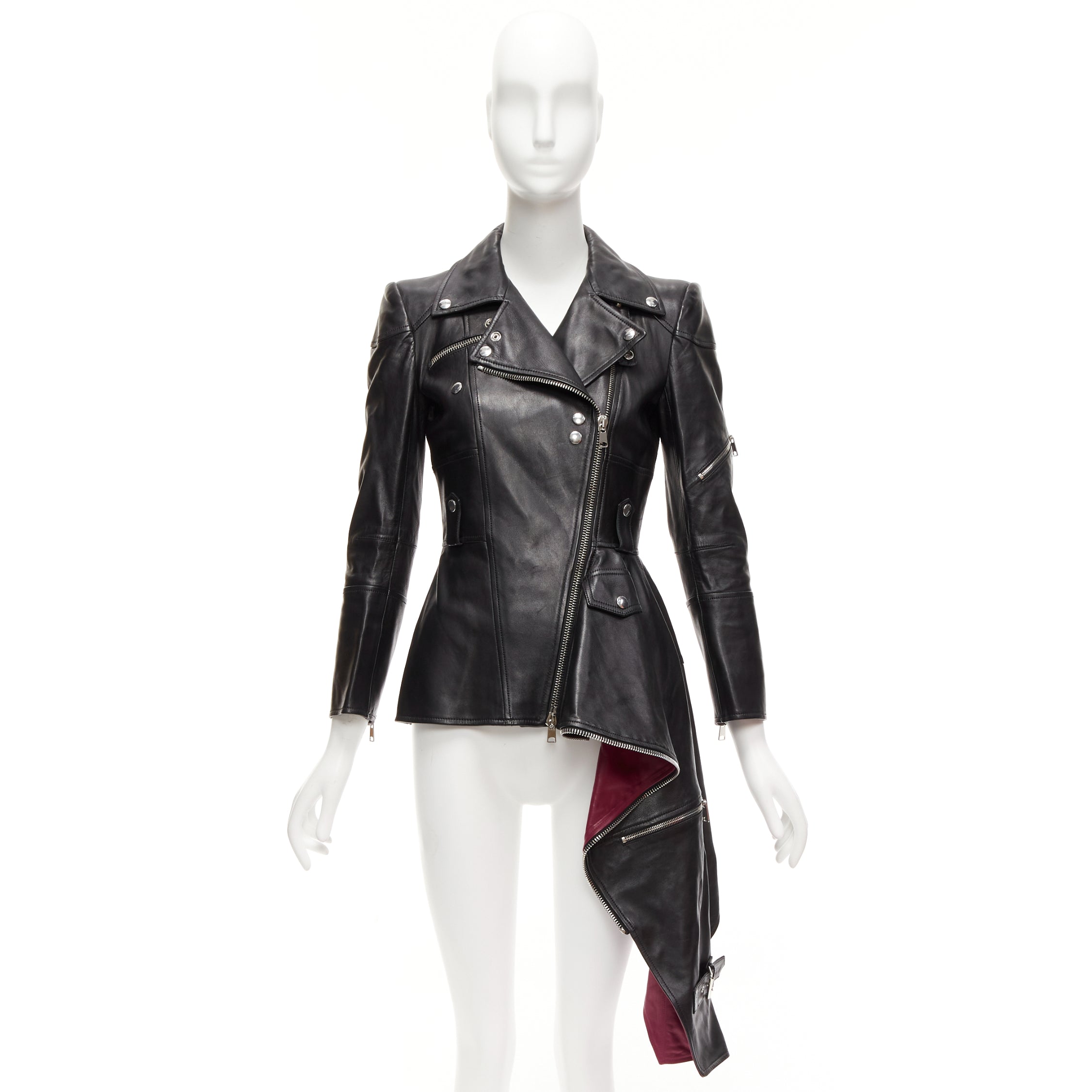 Alexander Mcqueen Black Zip Biker Jacket - Image 13