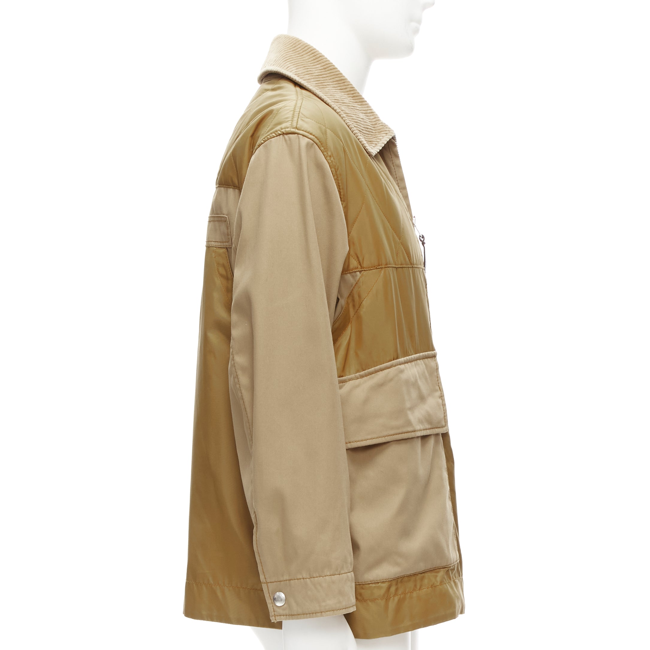Burberry Brown Padded Field Jacket - Side view