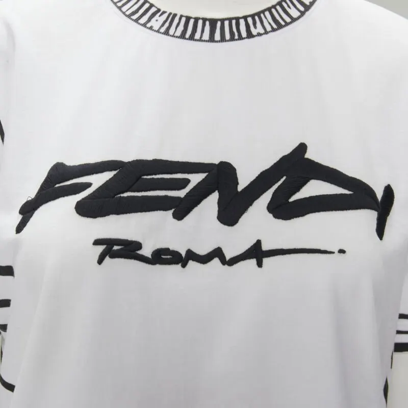 Fendi Illustration Logo Tee White Cotton Very good - Back View