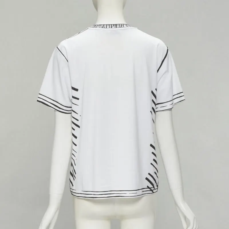 Fendi Illustration Logo Tee White Cotton Very good - Box View
