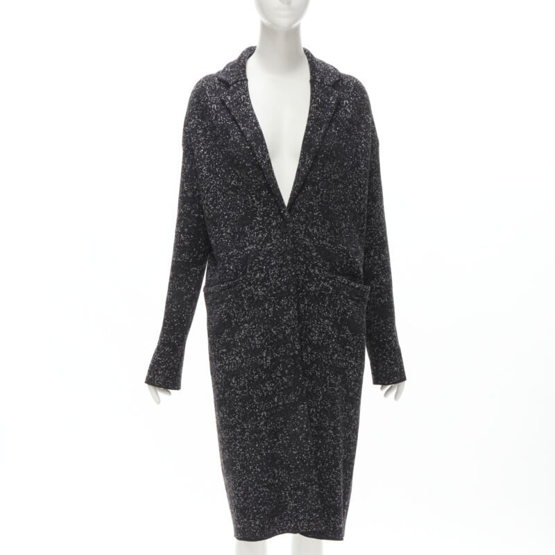 Theory Grey Knitted Robe Coat