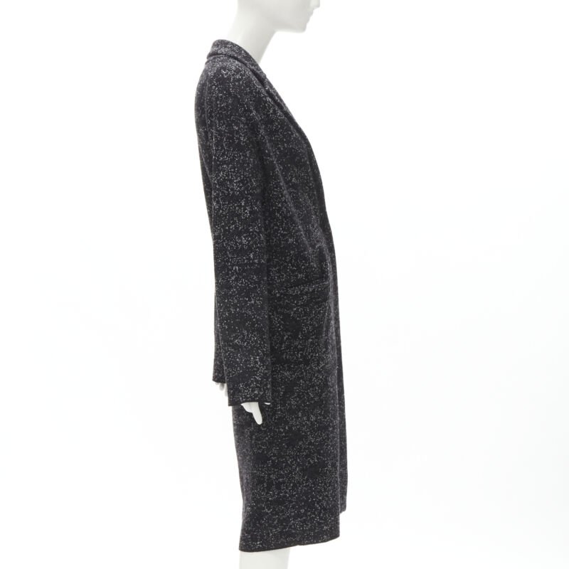 Theory Grey Knitted Robe Coat - 4