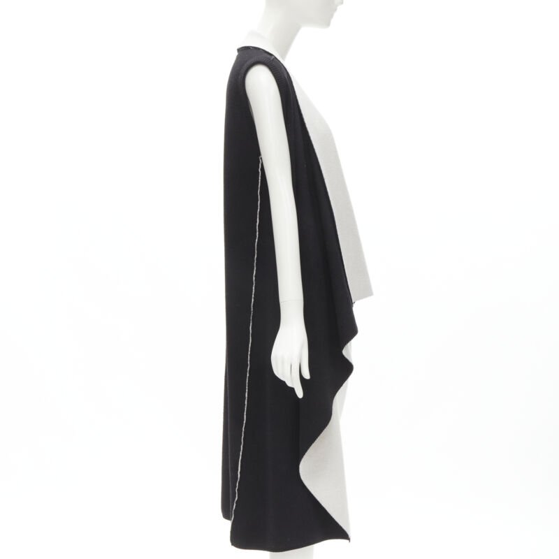 Alice & Olivia Black Waterfall Long Vest - Image 6