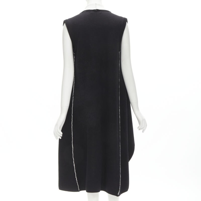 Alice & Olivia Black Waterfall Long Vest - 4
