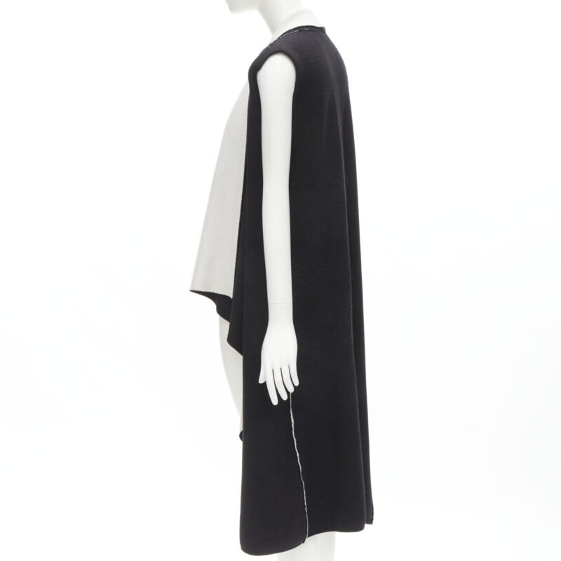 Alice & Olivia Black Waterfall Long Vest - Side view