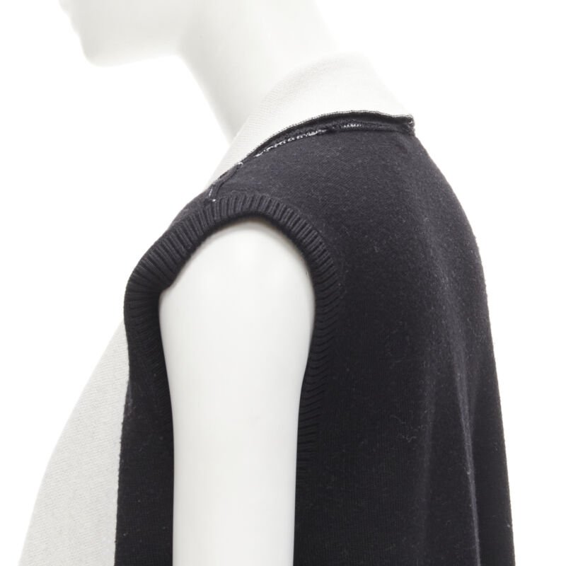 Alice & Olivia Black Waterfall Long Vest - Detail 1
