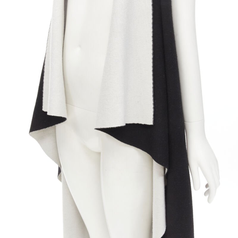 Alice & Olivia Black Waterfall Long Vest - Image 10