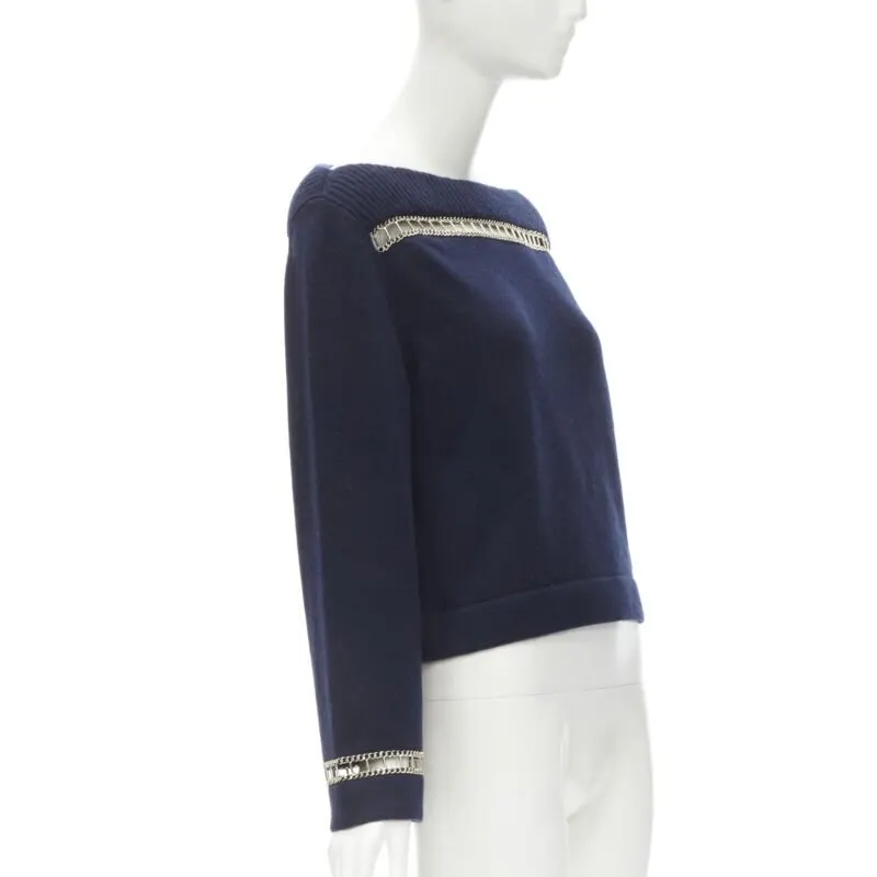Chanel P62947 Navy Cashmere Never worn - Inside View