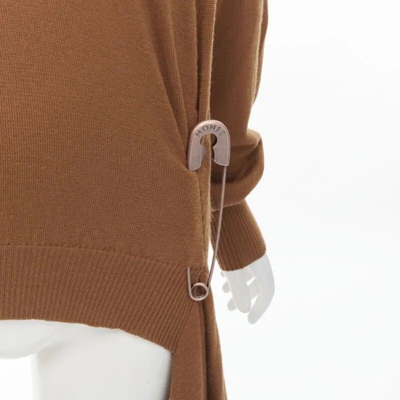 Monse Draped Hem Sweater Brown Wool Never worn, with tag - Back View