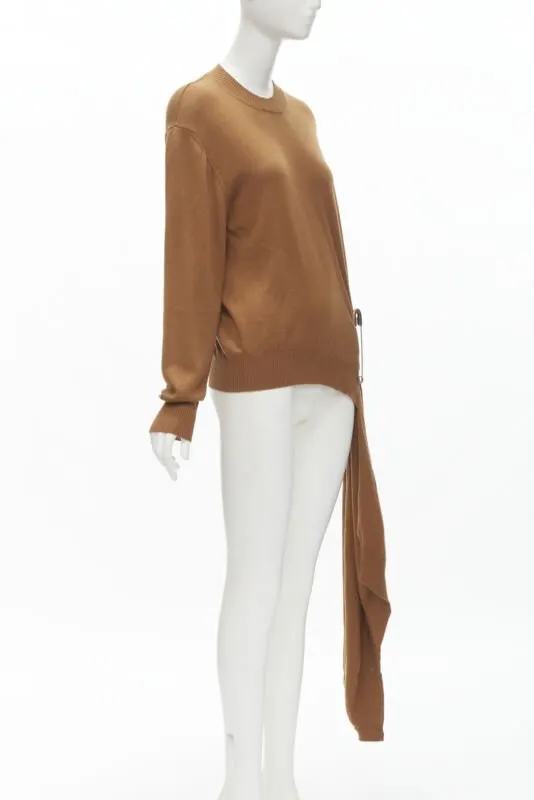 Monse Draped Hem Sweater Brown Wool Never worn, with tag - Inside View