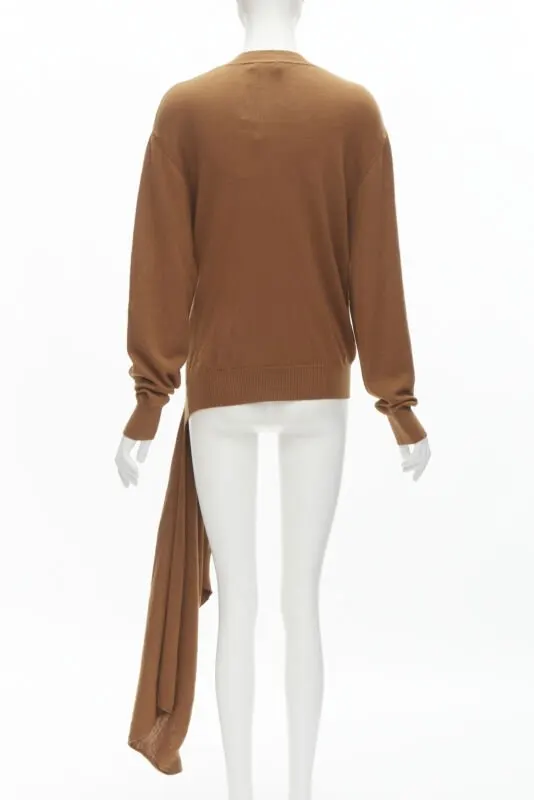 Monse Draped Hem Sweater Brown Wool Never worn, with tag - Box View