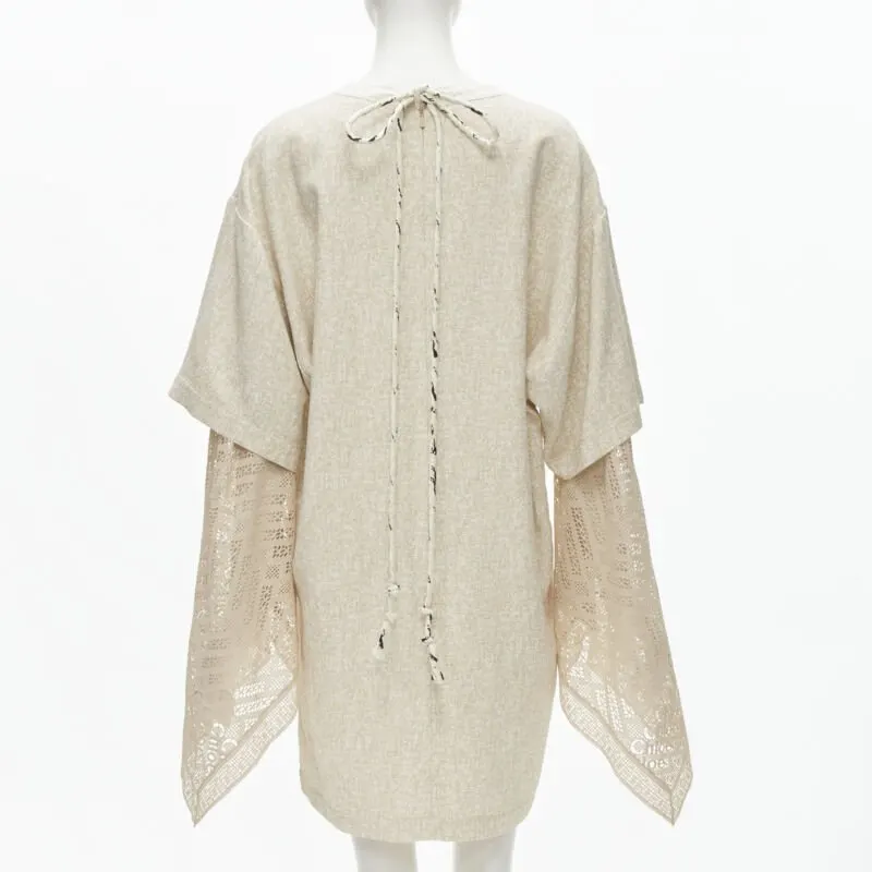 Chloé Crochet Layered Dress Beige Viscose Never worn, with tag - Box View