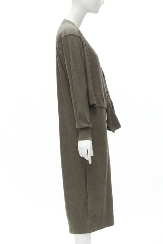 Lemaire Cardigan Dress Brown Wool Never worn - Box View