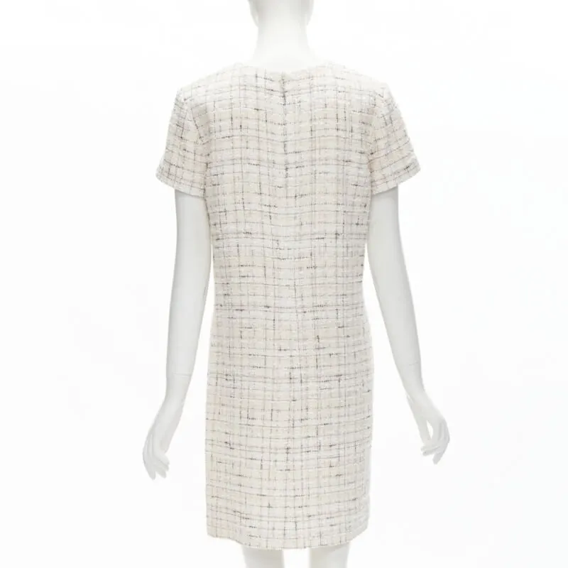 Chanel Check Tweed Dress Pink Tweed Very good - Box View