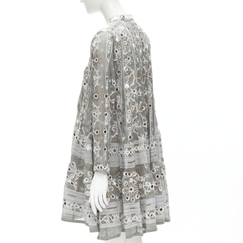 Juliet Dunn Grey Floral Silver Jacket - Detail 2